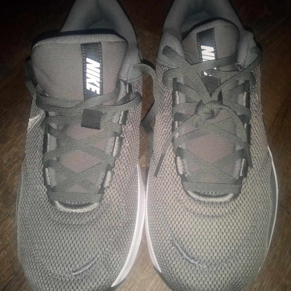 Never Worn Nike Men's Charcoal and White Athletic Shoes